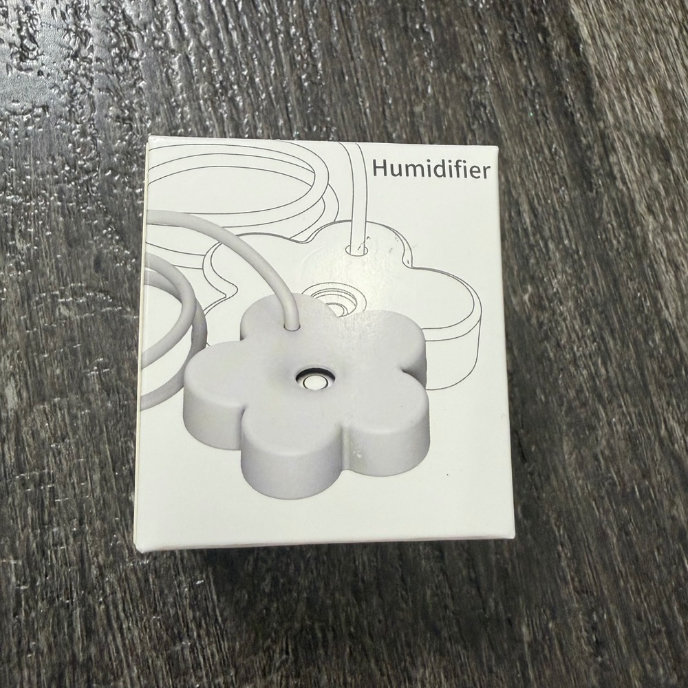 Unbranded Humidifier Unisex OS White Flower T19 Portable USB Floating Mist Mini